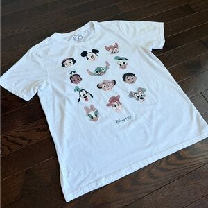 Disney Adult White Character Face Graphic Tee